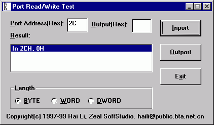 Access PC I/O ports from your application.